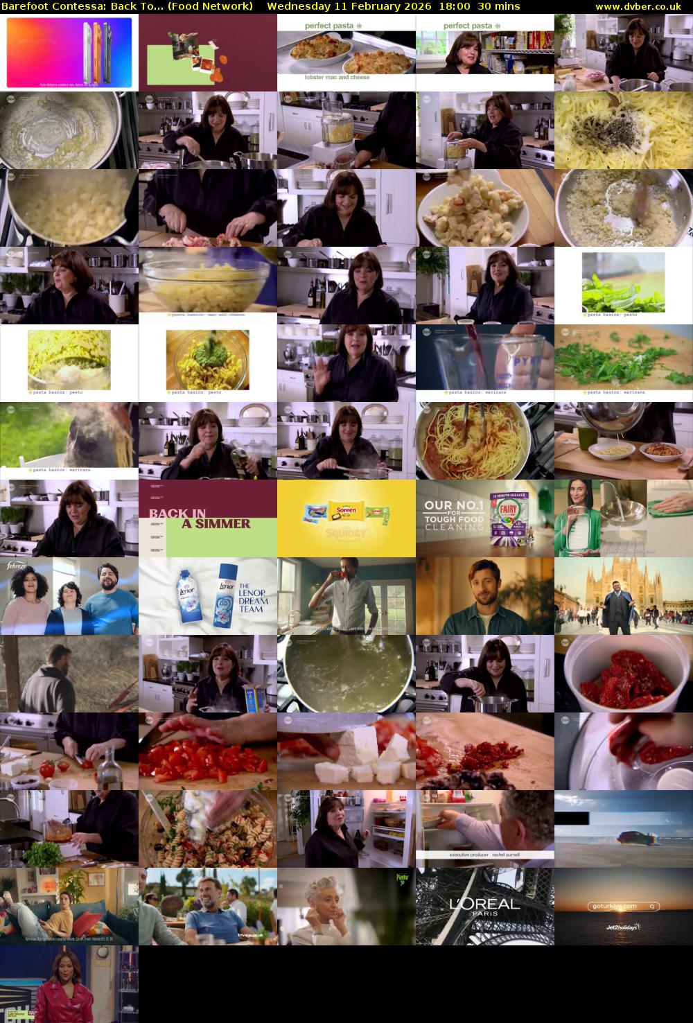 Barefoot Contessa: Back To... (Food Network) Wednesday 11 February 2026 18:00 - 18:30