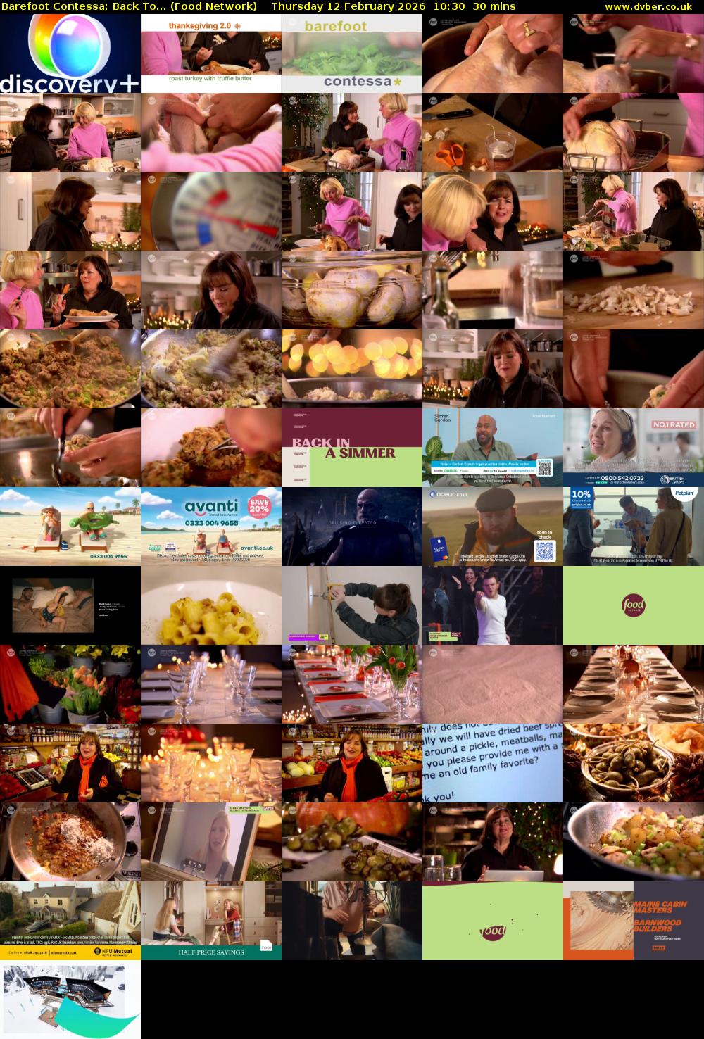 Barefoot Contessa: Back To... (Food Network) Thursday 12 February 2026 10:30 - 11:00