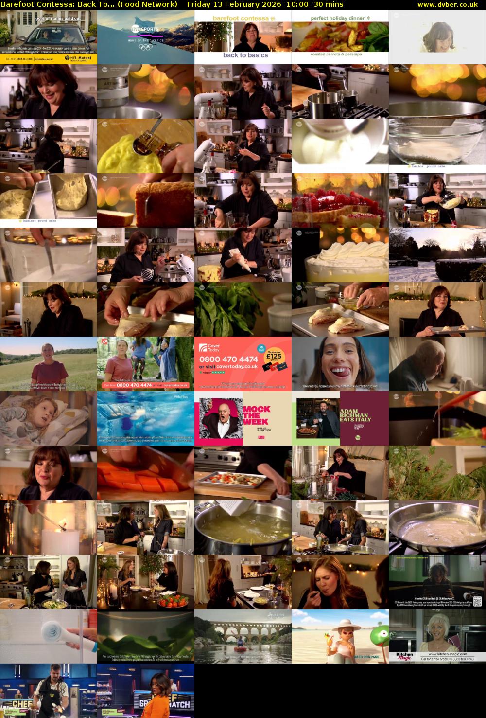 Barefoot Contessa: Back To... (Food Network) Friday 13 February 2026 10:00 - 10:30