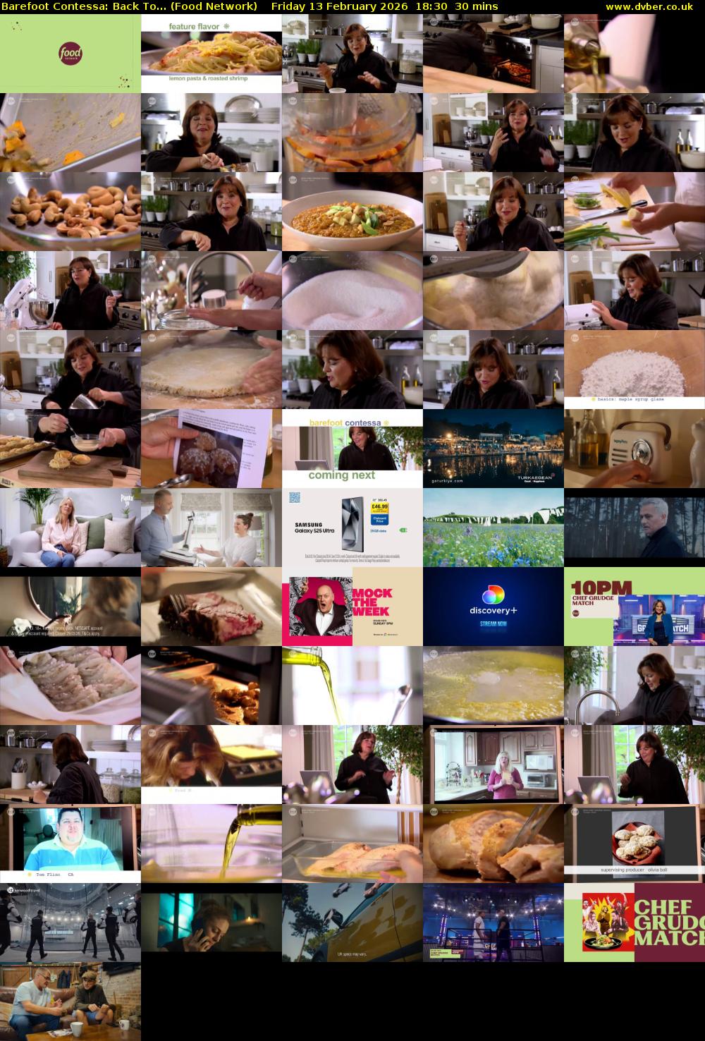 Barefoot Contessa: Back To... (Food Network) Friday 13 February 2026 18:30 - 19:00