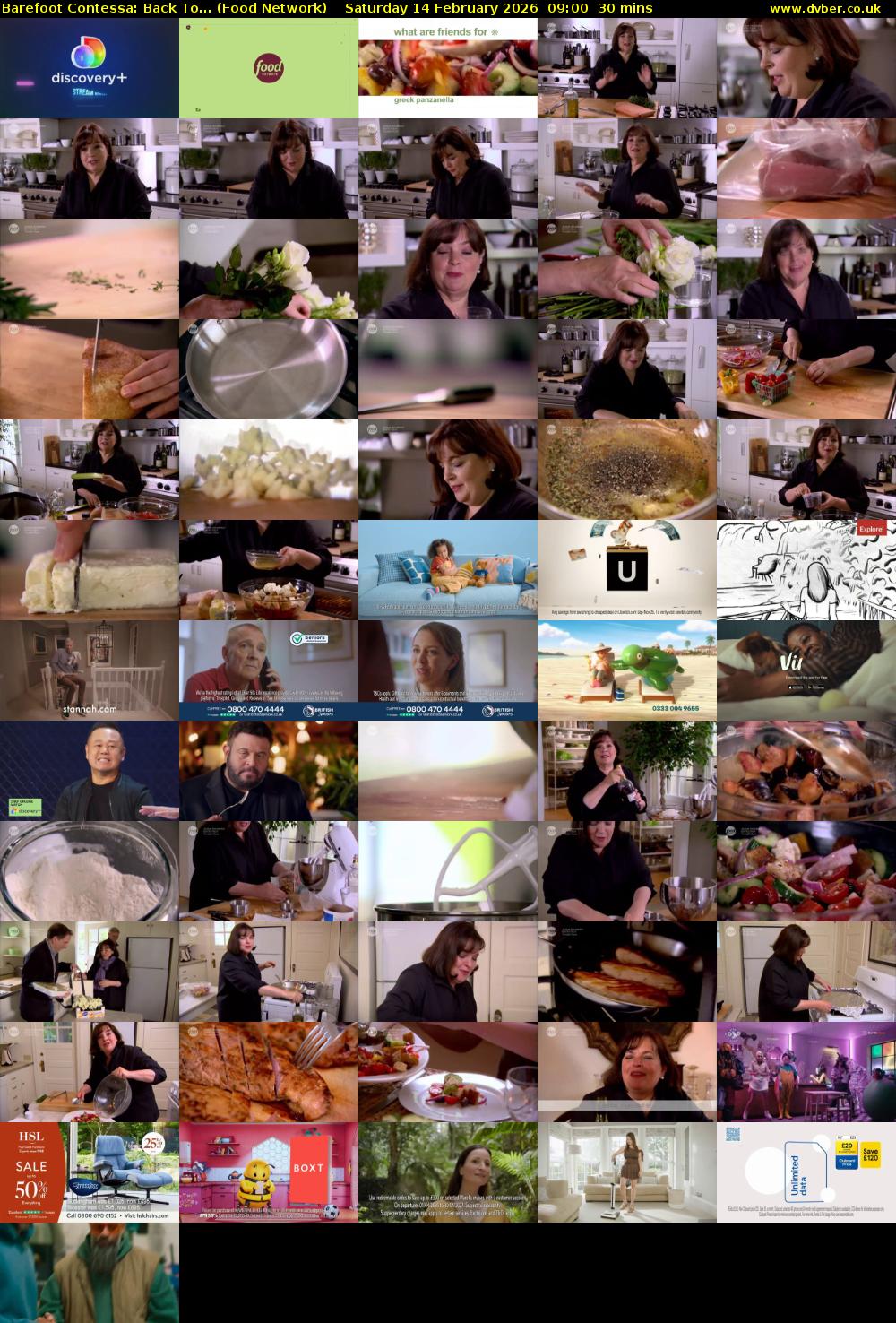 Barefoot Contessa: Back To... (Food Network) Saturday 14 February 2026 09:00 - 09:30