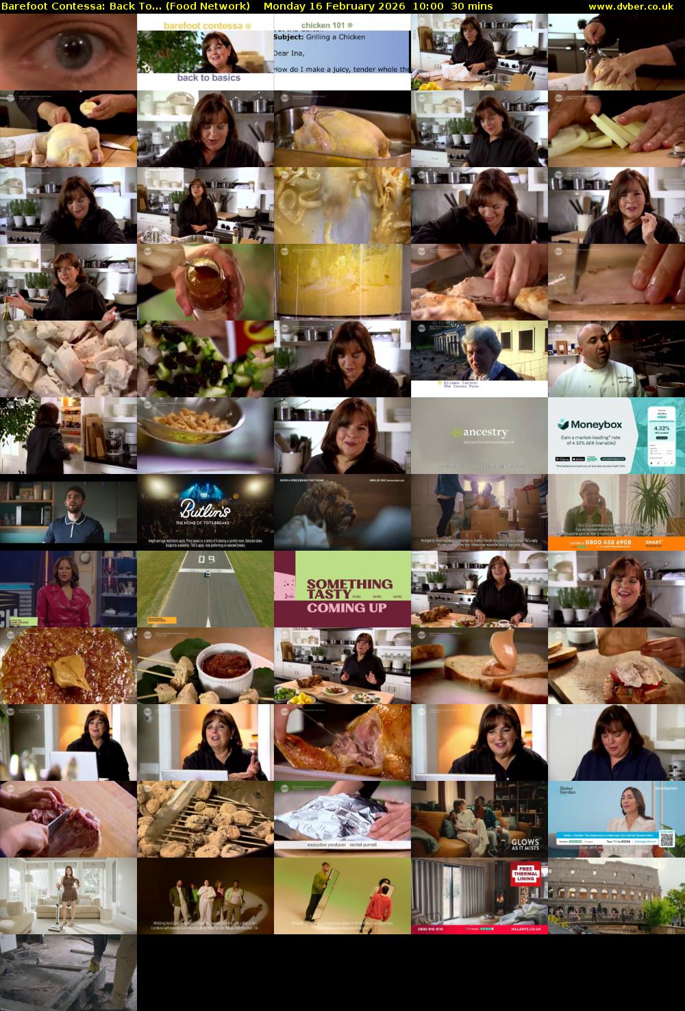 Barefoot Contessa: Back To... (Food Network) Monday 16 February 2026 10:00 - 10:30