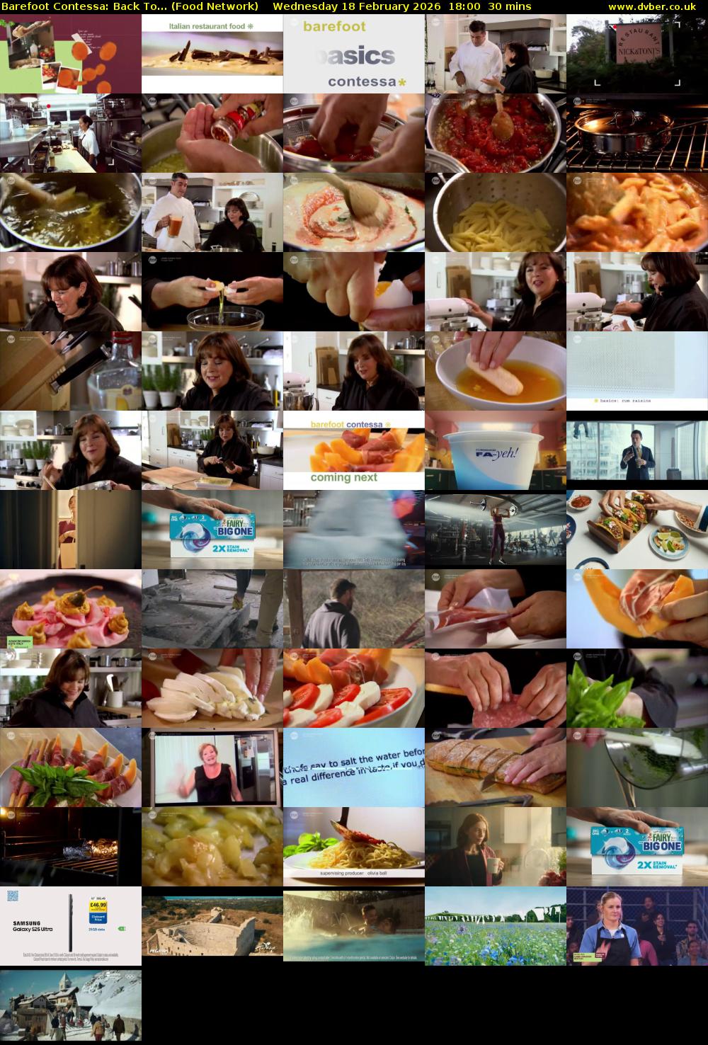 Barefoot Contessa: Back To... (Food Network) Wednesday 18 February 2026 18:00 - 18:30