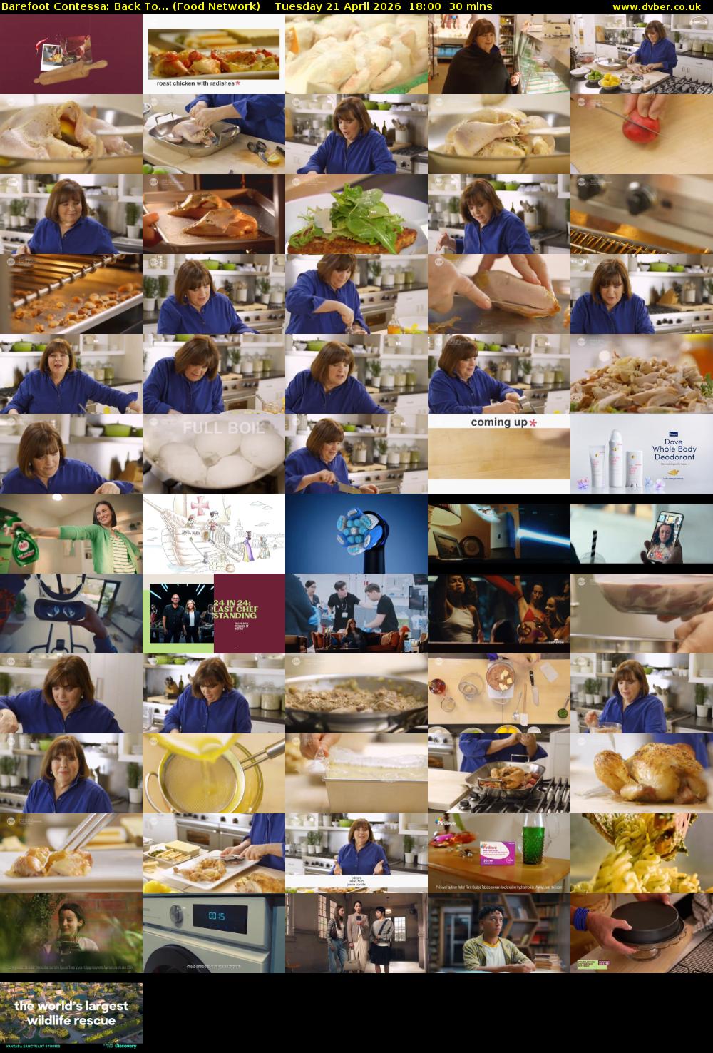 Barefoot Contessa: Back To... (Food Network) Tuesday 21 April 2026 18:00 - 18:30