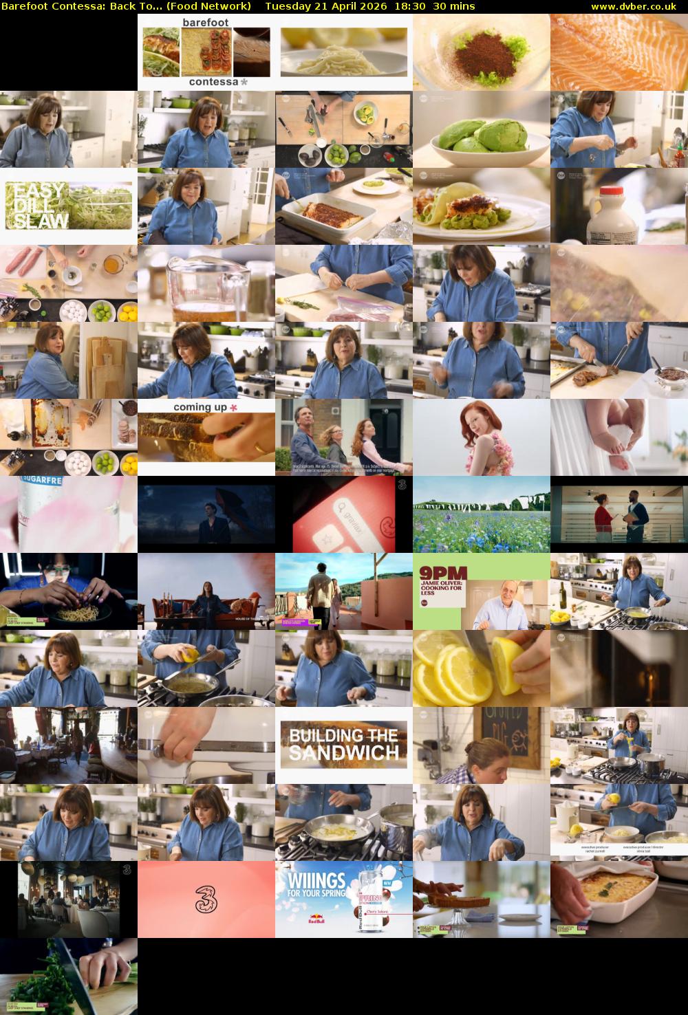 Barefoot Contessa: Back To... (Food Network) Tuesday 21 April 2026 18:30 - 19:00
