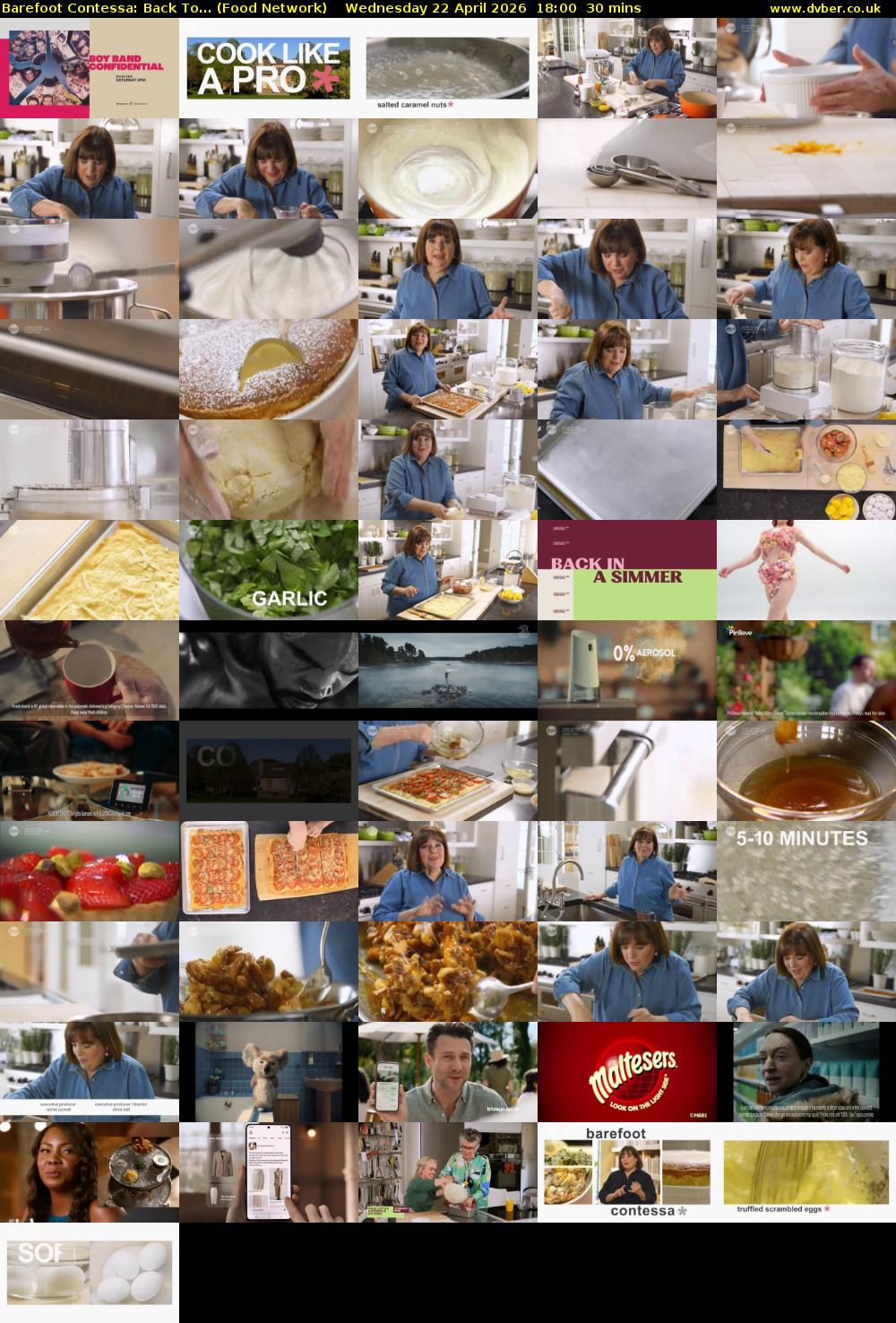 Barefoot Contessa: Back To... (Food Network) Wednesday 22 April 2026 18:00 - 18:30