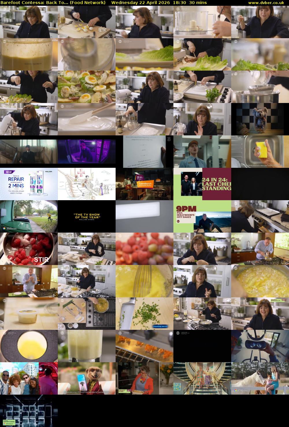 Barefoot Contessa: Back To... (Food Network) Wednesday 22 April 2026 18:30 - 19:00