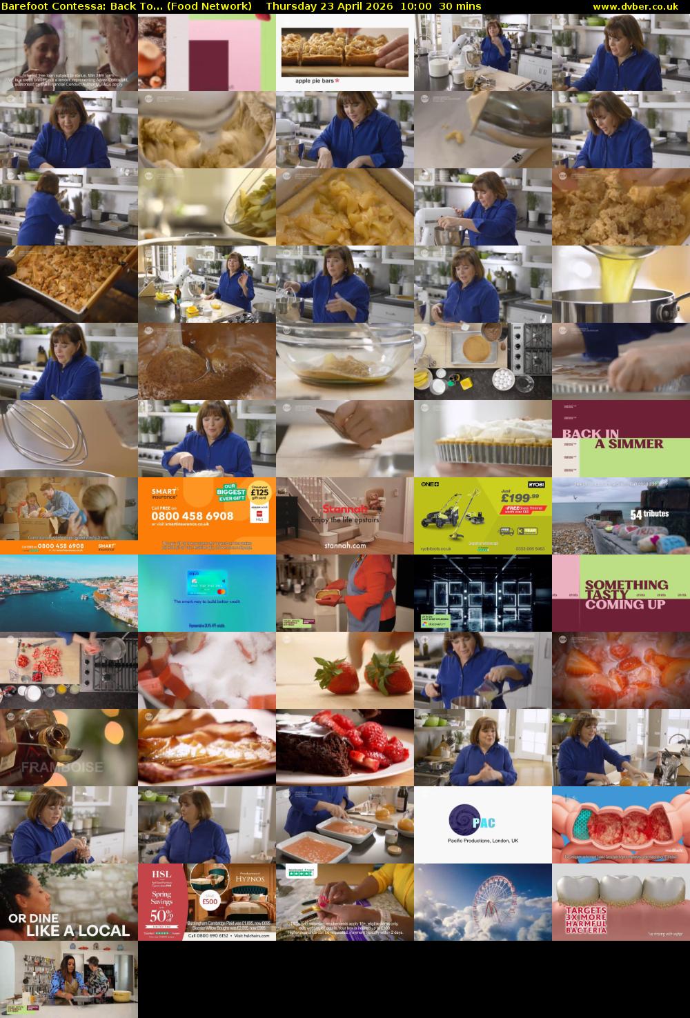 Barefoot Contessa: Back To... (Food Network) Thursday 23 April 2026 10:00 - 10:30