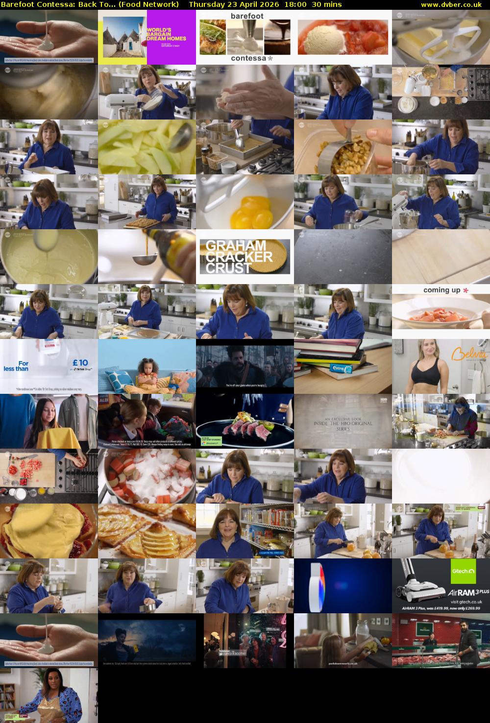 Barefoot Contessa: Back To... (Food Network) Thursday 23 April 2026 18:00 - 18:30