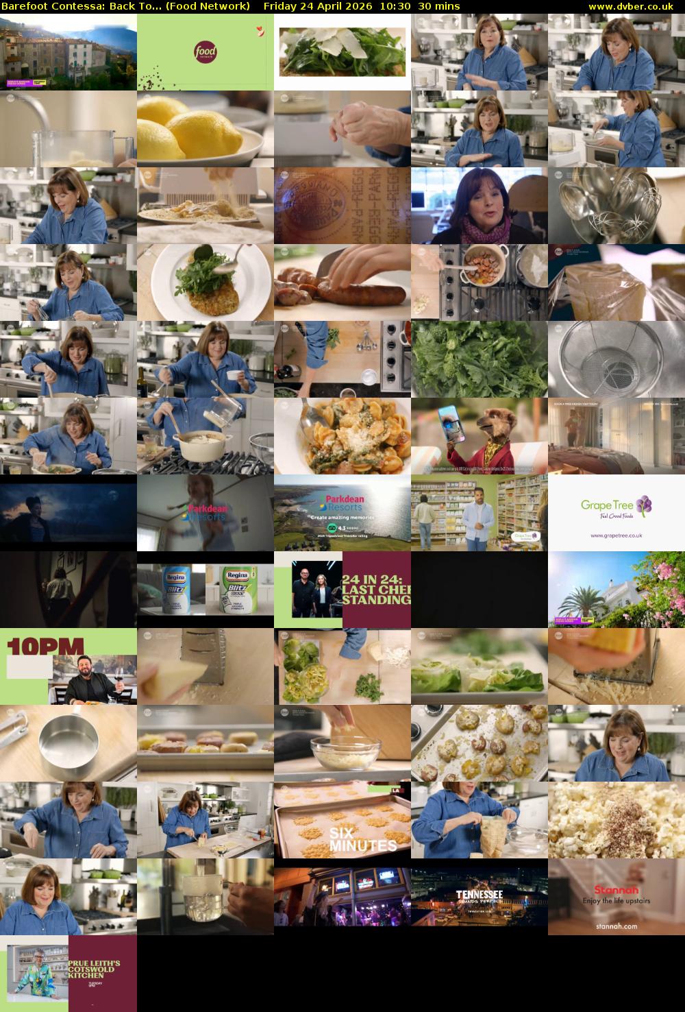 Barefoot Contessa: Back To... (Food Network) Friday 24 April 2026 10:30 - 11:00