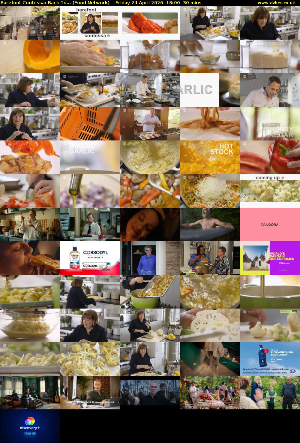 Barefoot Contessa: Back To... (Food Network) Friday 24 April 2026 18:00 - 18:30