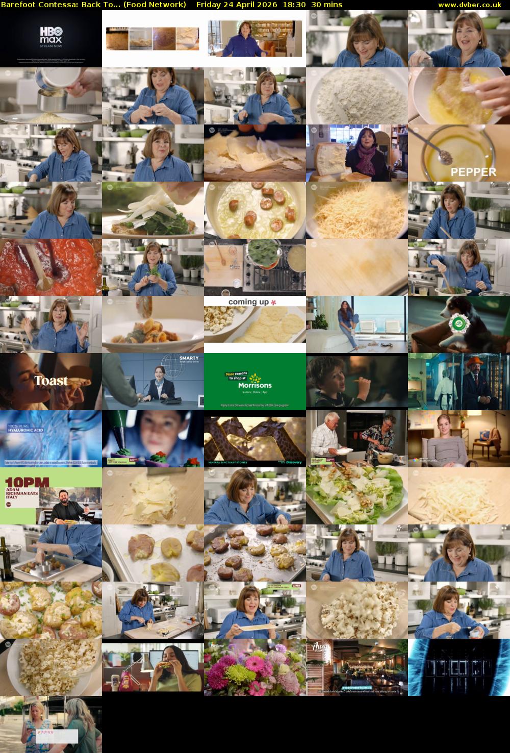 Barefoot Contessa: Back To... (Food Network) Friday 24 April 2026 18:30 - 19:00