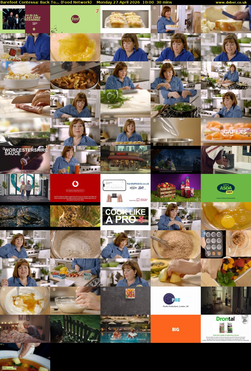 Barefoot Contessa: Back To... (Food Network) Monday 27 April 2026 10:00 - 10:30