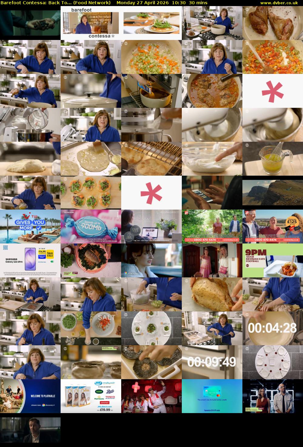 Barefoot Contessa: Back To... (Food Network) Monday 27 April 2026 10:30 - 11:00