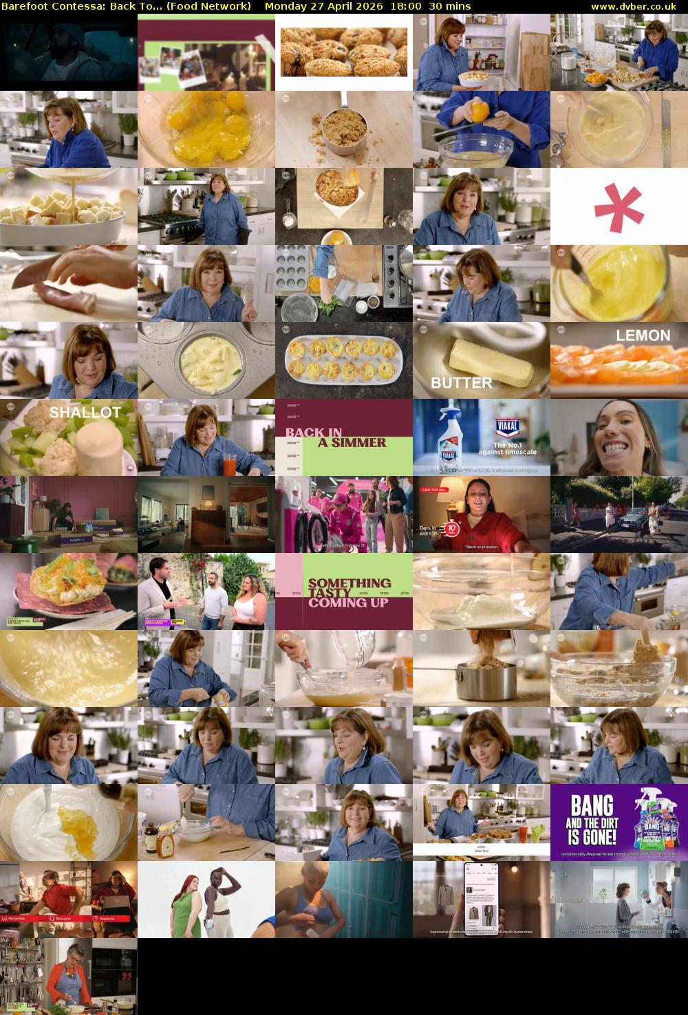 Barefoot Contessa: Back To... (Food Network) Monday 27 April 2026 18:00 - 18:30