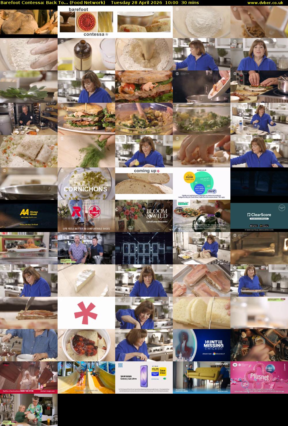 Barefoot Contessa: Back To... (Food Network) Tuesday 28 April 2026 10:00 - 10:30