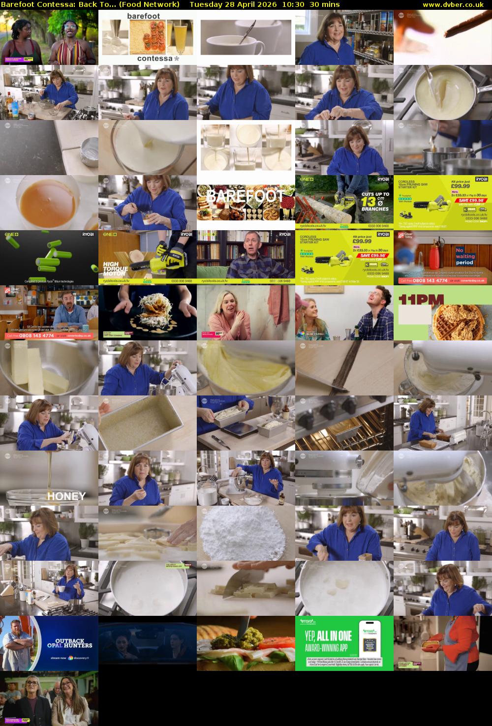 Barefoot Contessa: Back To... (Food Network) Tuesday 28 April 2026 10:30 - 11:00