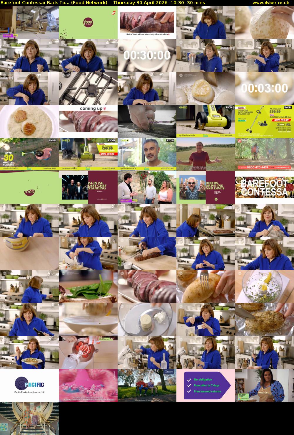Barefoot Contessa: Back To... (Food Network) Thursday 30 April 2026 10:30 - 11:00