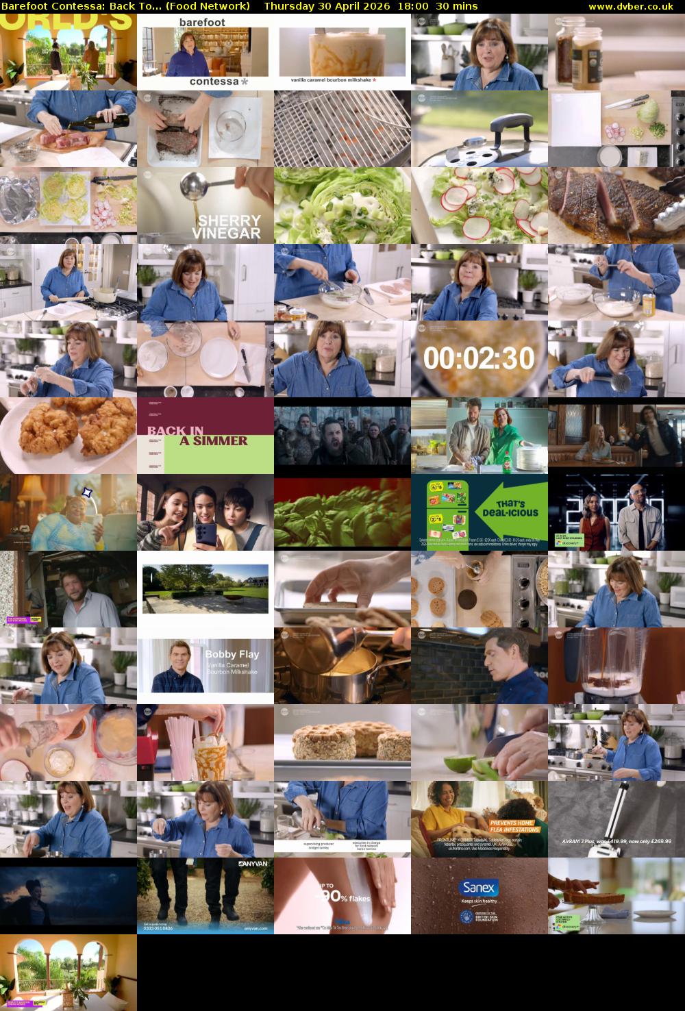 Barefoot Contessa: Back To... (Food Network) Thursday 30 April 2026 18:00 - 18:30