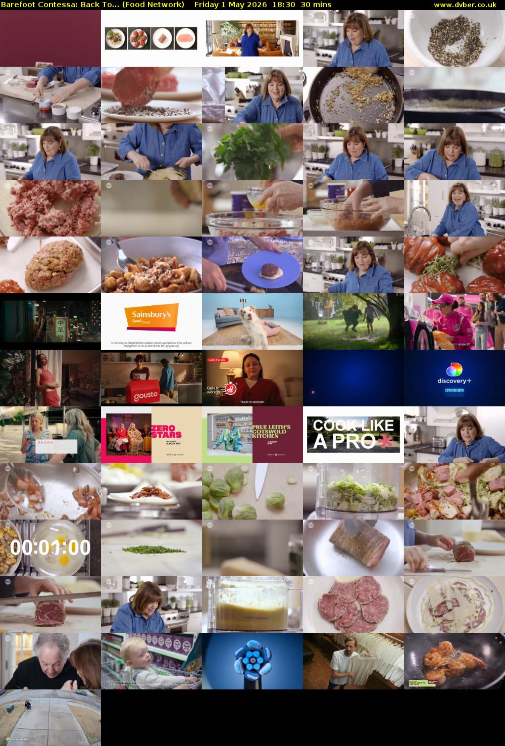 Barefoot Contessa: Back To... (Food Network) Friday 1 May 2026 18:30 - 19:00