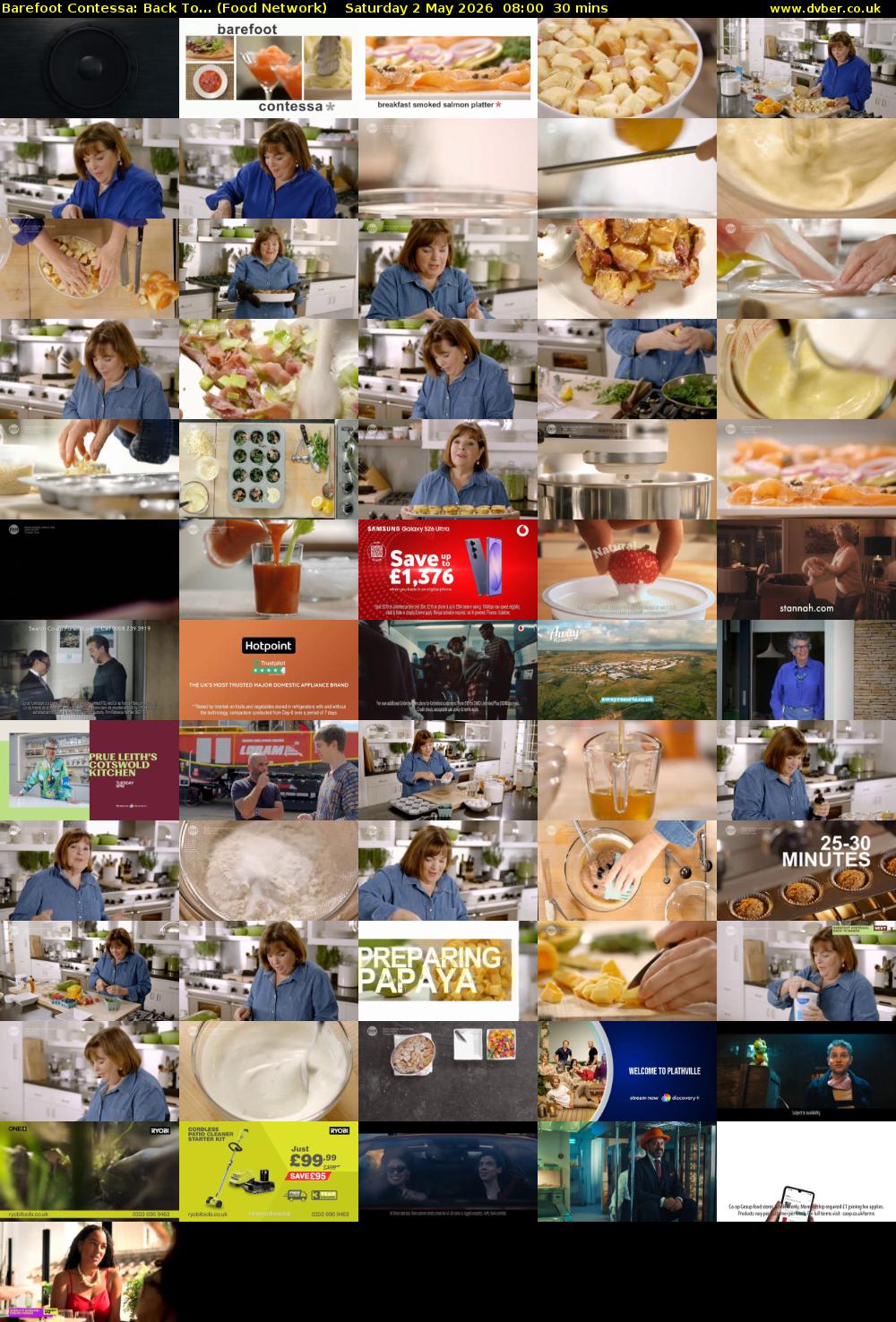 Barefoot Contessa: Back To... (Food Network) Saturday 2 May 2026 08:00 - 08:30