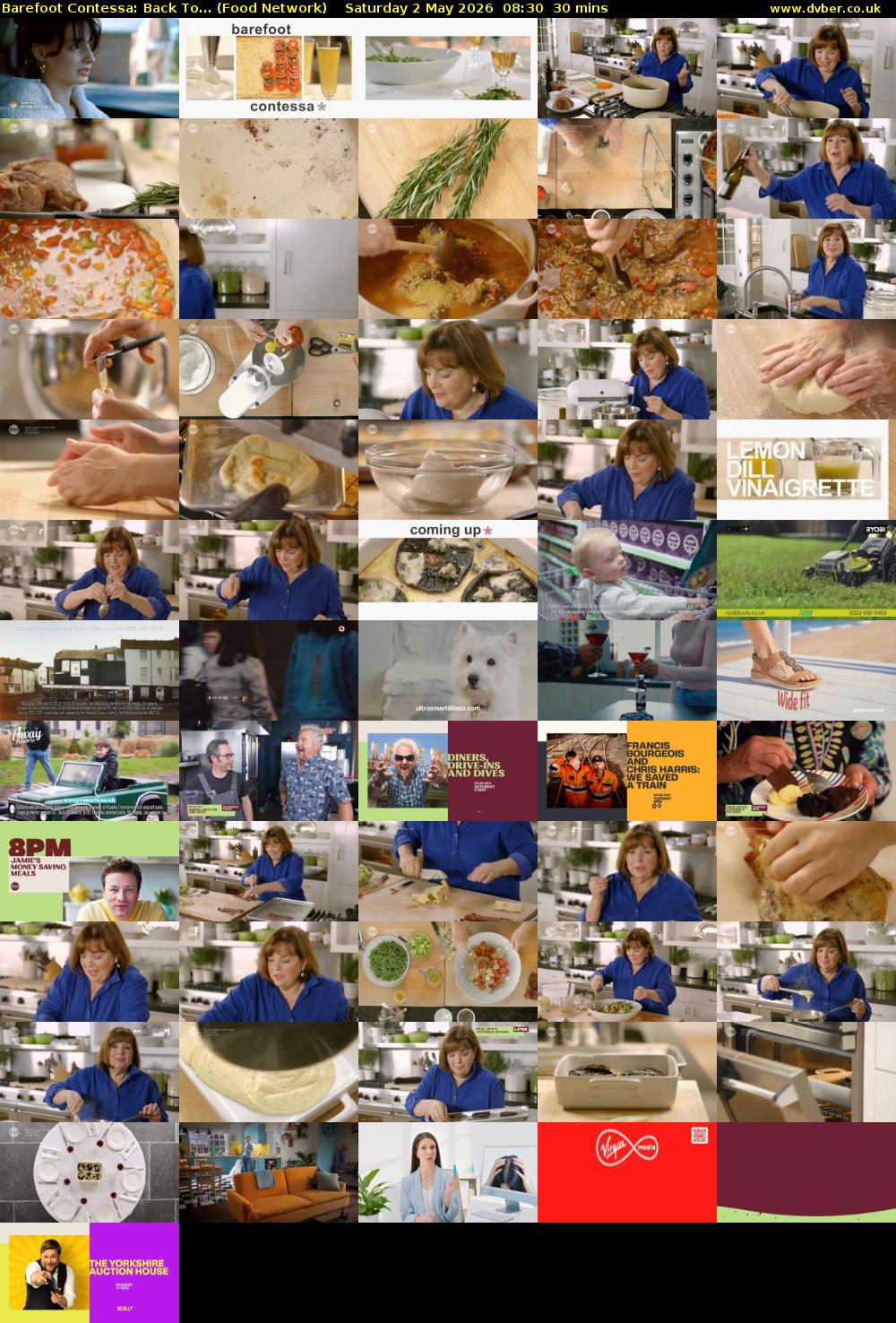 Barefoot Contessa: Back To... (Food Network) Saturday 2 May 2026 08:30 - 09:00