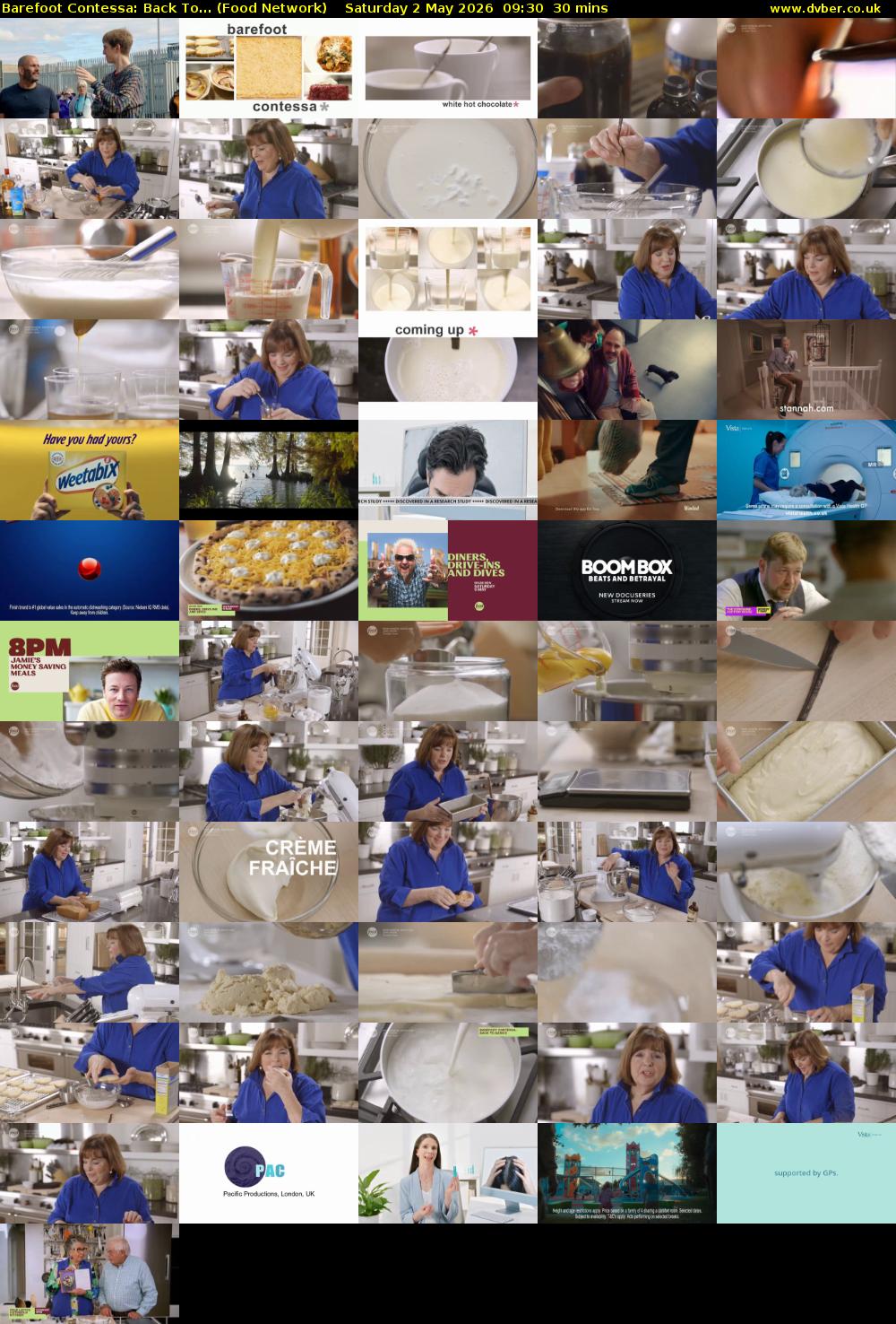 Barefoot Contessa: Back To... (Food Network) Saturday 2 May 2026 09:30 - 10:00