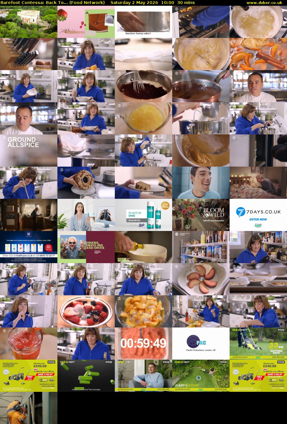 Barefoot Contessa: Back To... (Food Network) Saturday 2 May 2026 10:00 - 10:30