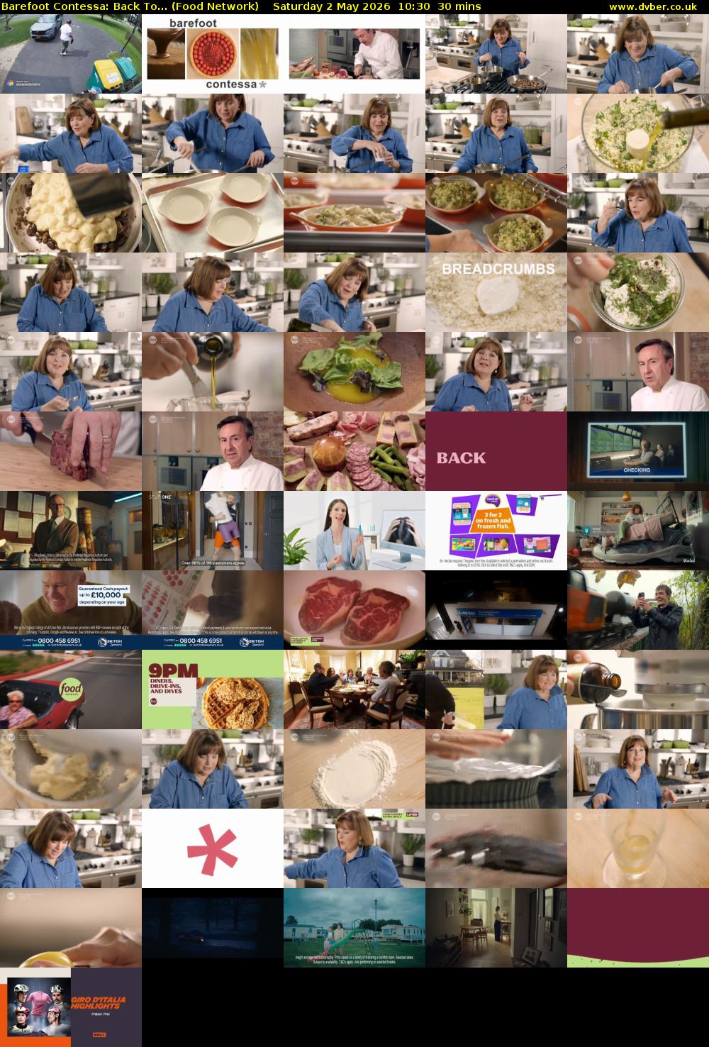 Barefoot Contessa: Back To... (Food Network) Saturday 2 May 2026 10:30 - 11:00