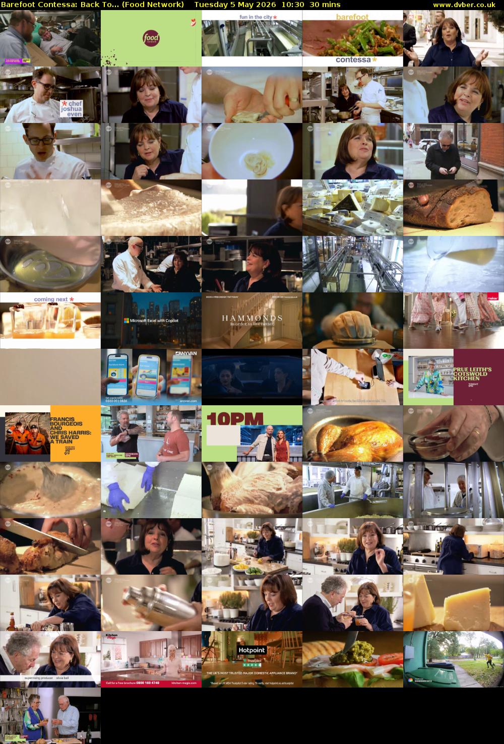 Barefoot Contessa: Back To... (Food Network) Tuesday 5 May 2026 10:30 - 11:00
