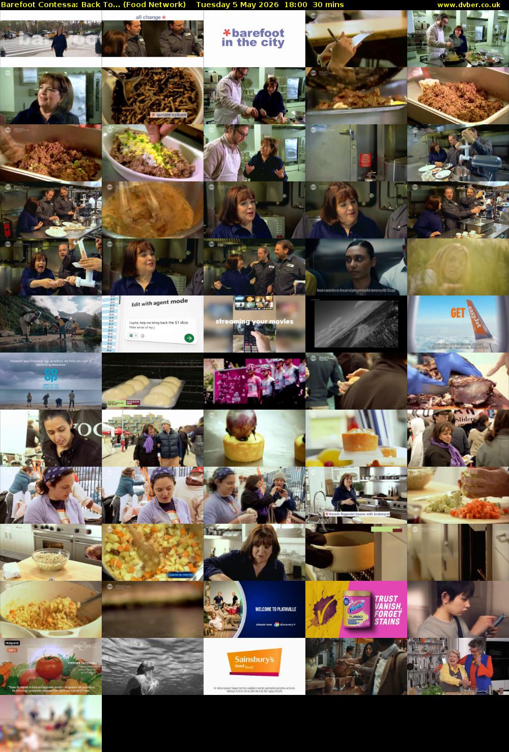 Barefoot Contessa: Back To... (Food Network) Tuesday 5 May 2026 18:00 - 18:30