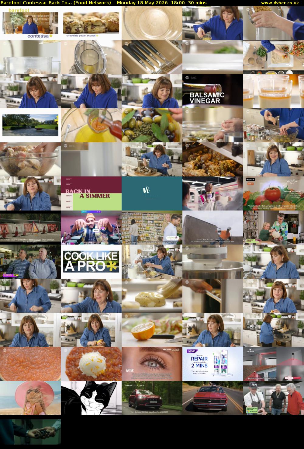 Barefoot Contessa: Back To... (Food Network) Monday 18 May 2026 18:00 - 18:30