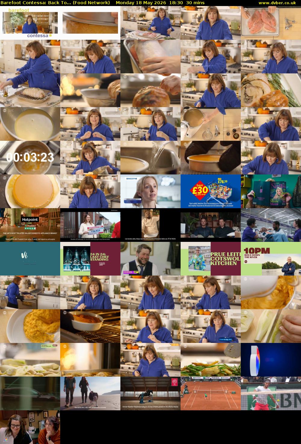 Barefoot Contessa: Back To... (Food Network) Monday 18 May 2026 18:30 - 19:00