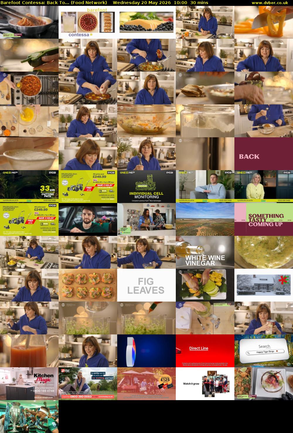 Barefoot Contessa: Back To... (Food Network) Wednesday 20 May 2026 10:00 - 10:30