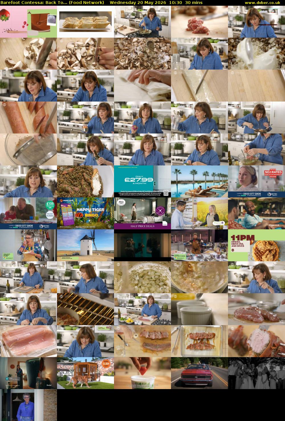 Barefoot Contessa: Back To... (Food Network) Wednesday 20 May 2026 10:30 - 11:00