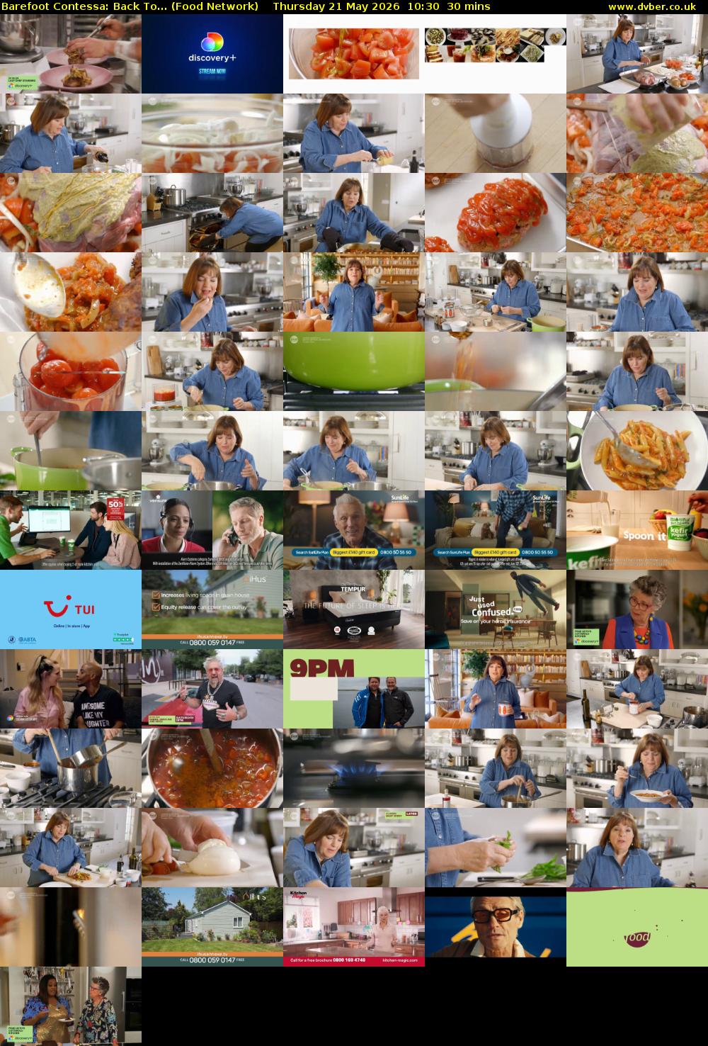 Barefoot Contessa: Back To... (Food Network) Thursday 21 May 2026 10:30 - 11:00