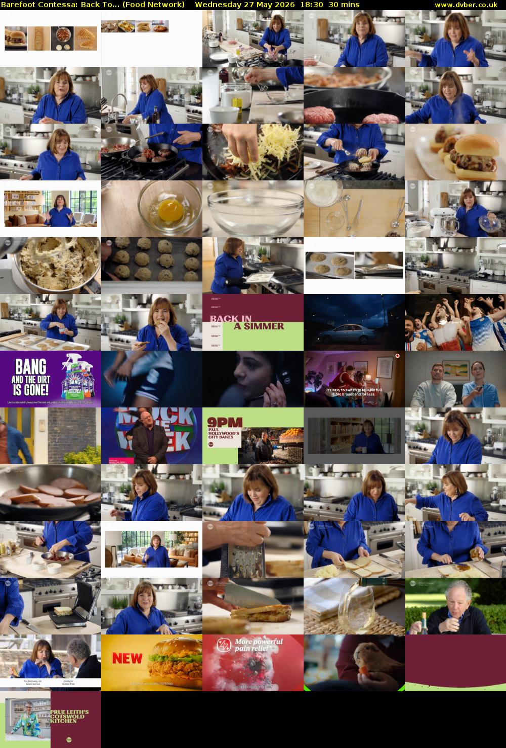 Barefoot Contessa: Back To... (Food Network) Wednesday 27 May 2026 18:30 - 19:00
