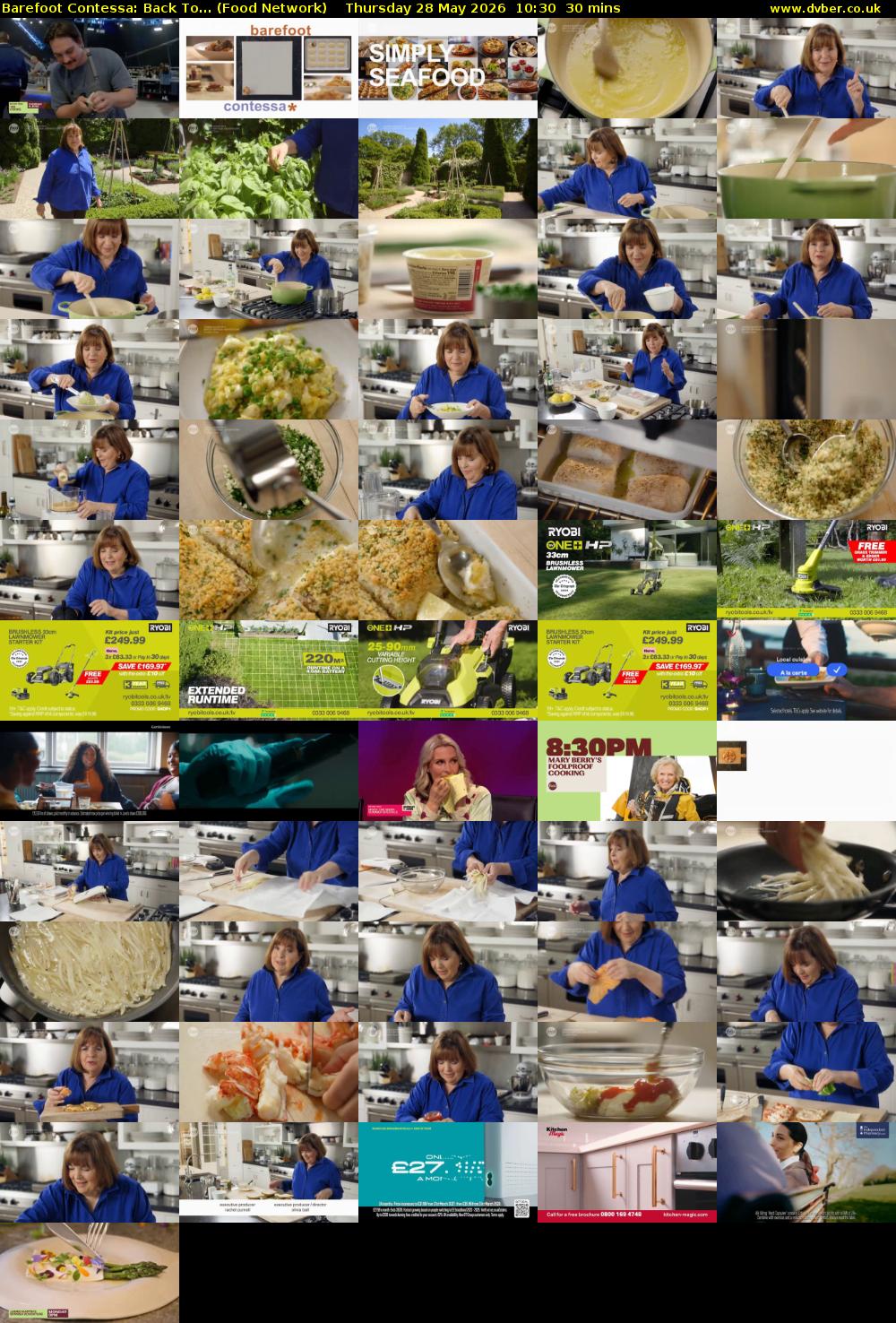 Barefoot Contessa: Back To... (Food Network) Thursday 28 May 2026 10:30 - 11:00