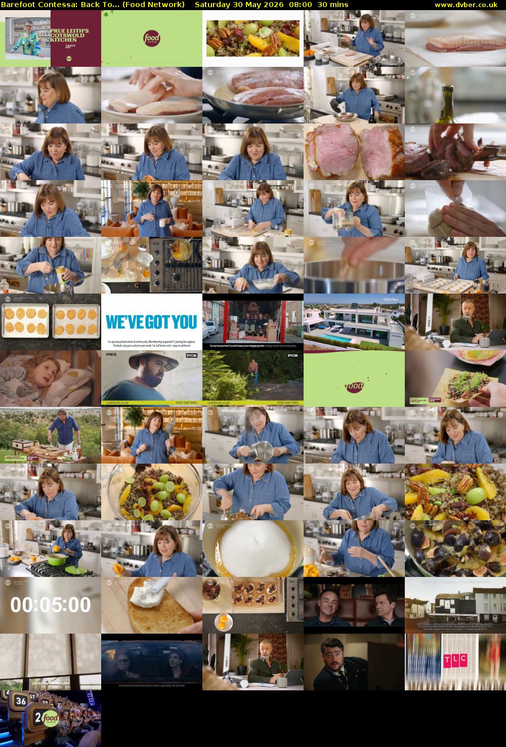 Barefoot Contessa: Back To... (Food Network) Saturday 30 May 2026 08:00 - 08:30