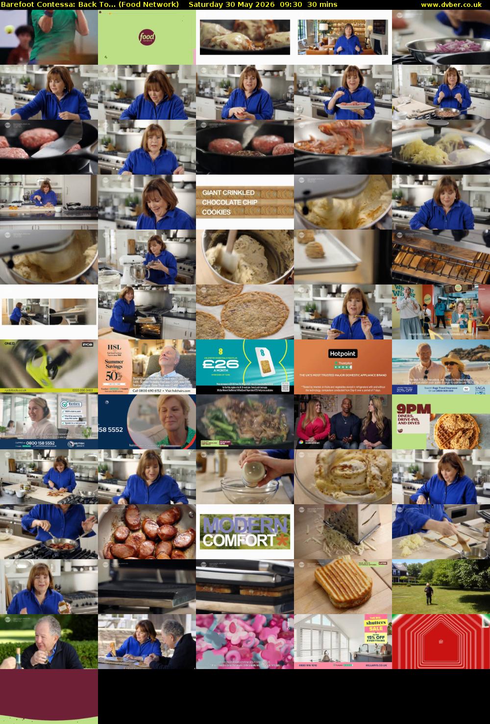 Barefoot Contessa: Back To... (Food Network) Saturday 30 May 2026 09:30 - 10:00