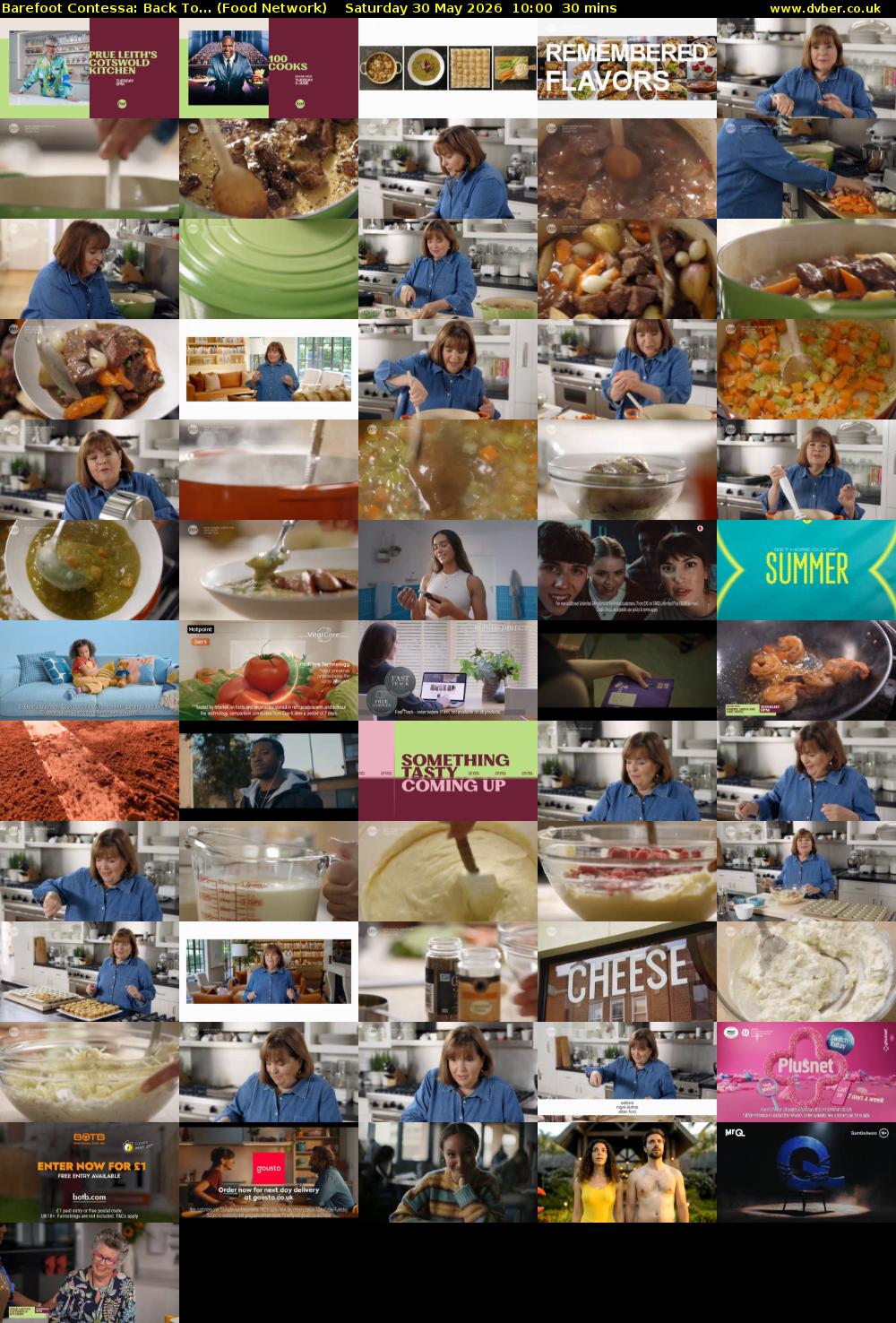 Barefoot Contessa: Back To... (Food Network) Saturday 30 May 2026 10:00 - 10:30