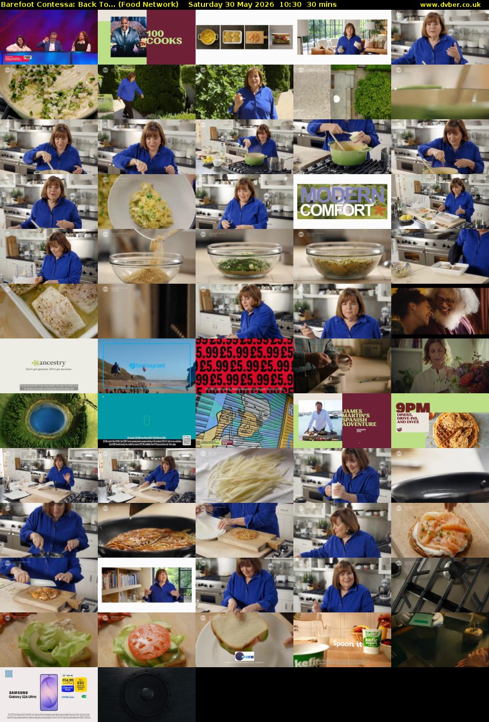 Barefoot Contessa: Back To... (Food Network) Saturday 30 May 2026 10:30 - 11:00
