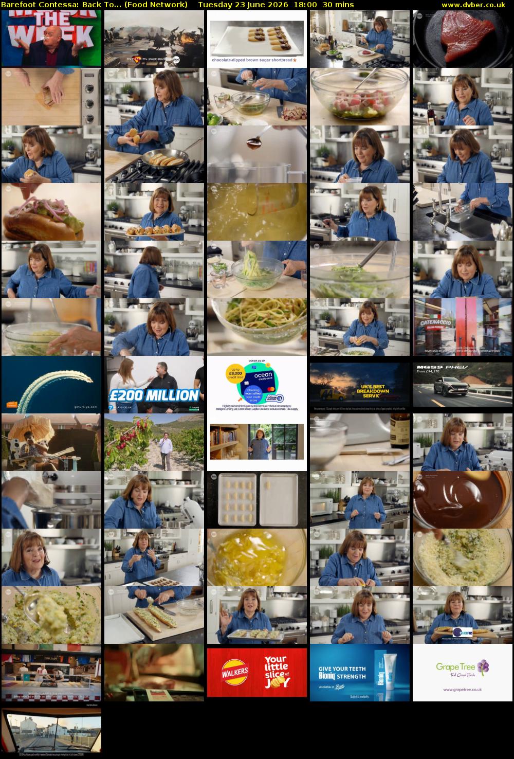 Barefoot Contessa: Back To... (Food Network) Tuesday 23 June 2026 18:00 - 18:30
