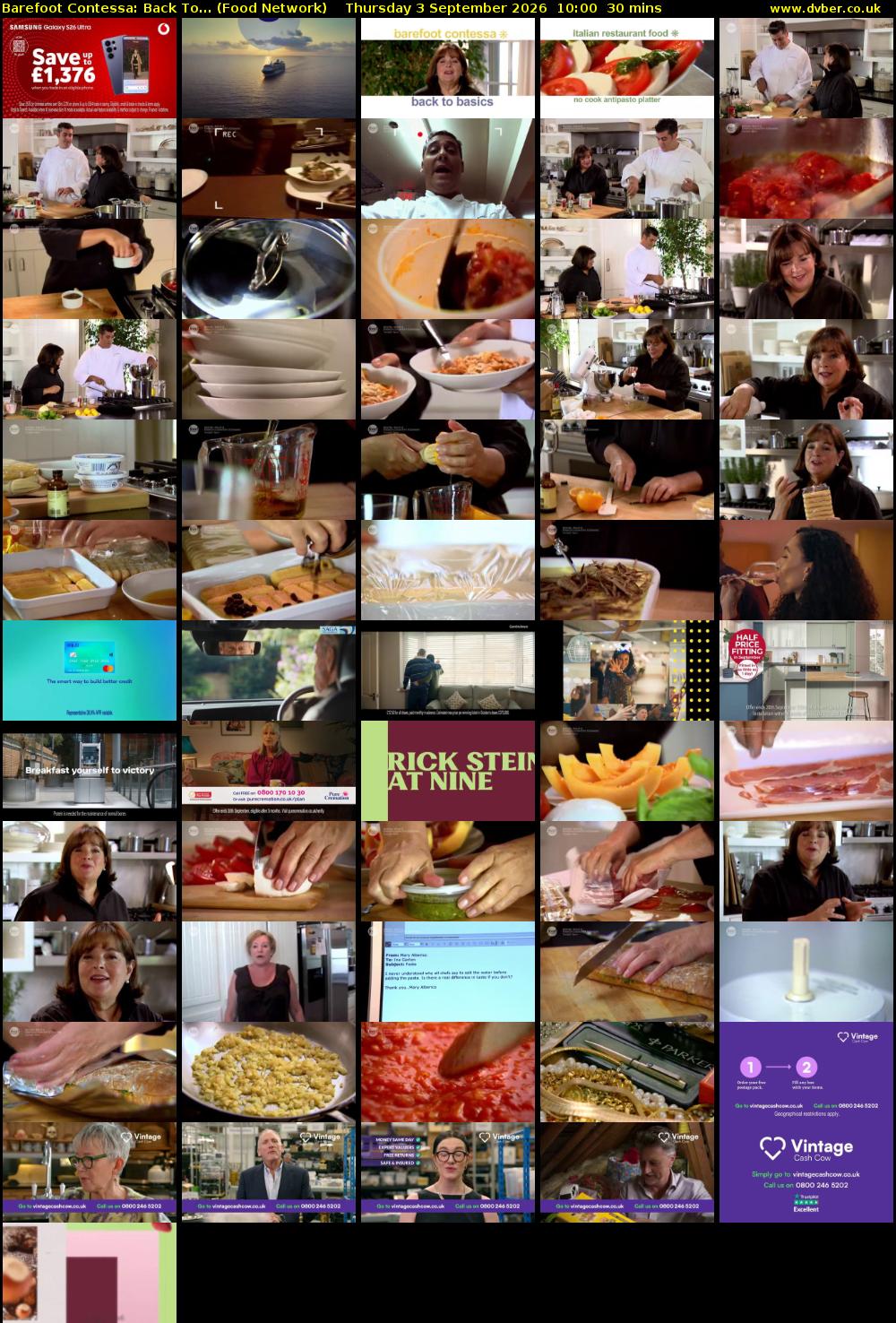 Barefoot Contessa: Back To... (Food Network) Thursday 3 September 2026 10:00 - 10:30