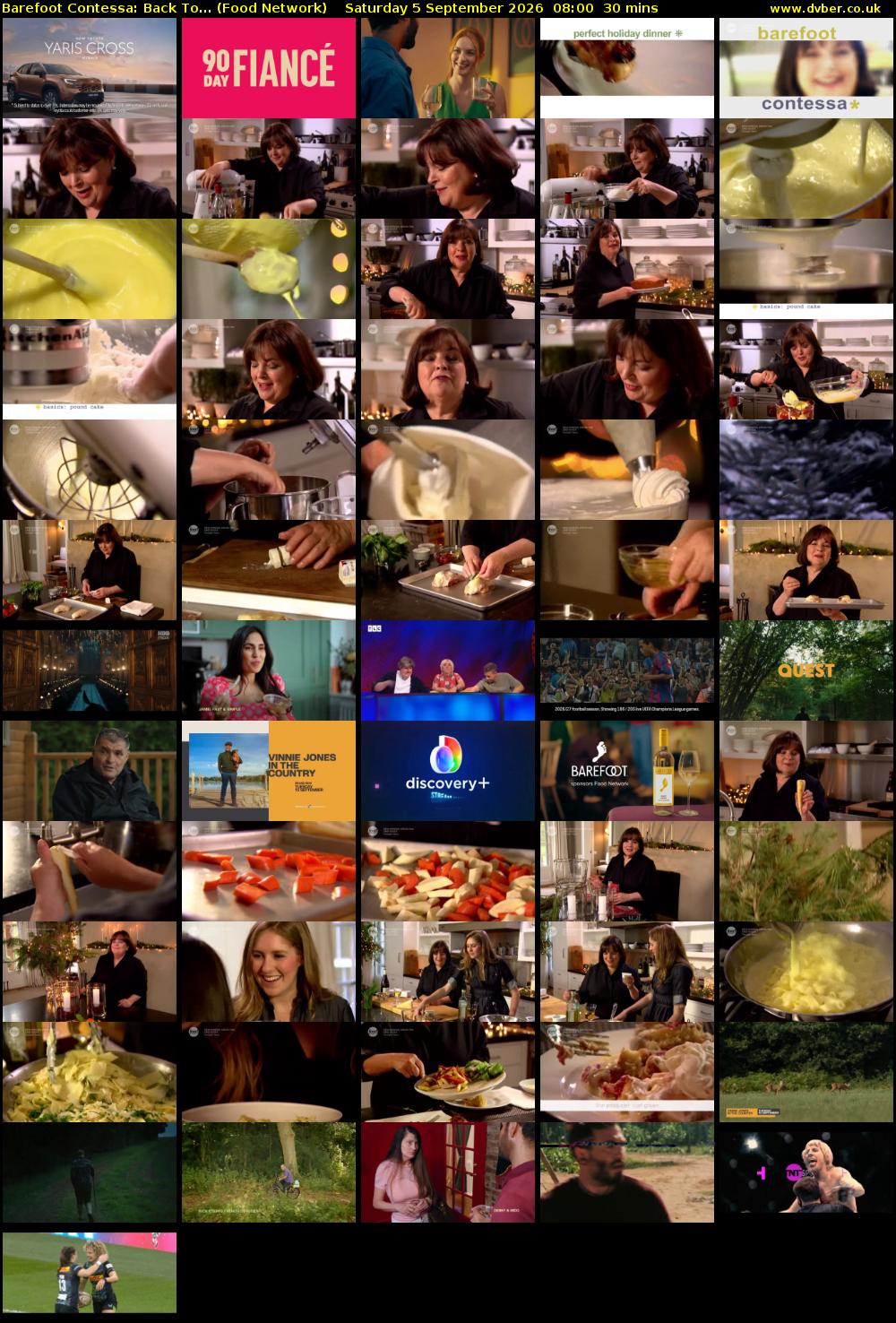 Barefoot Contessa: Back To... (Food Network) Saturday 5 September 2026 08:00 - 08:30