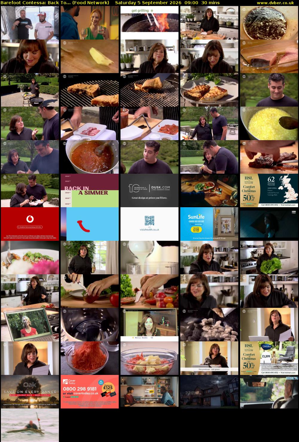 Barefoot Contessa: Back To... (Food Network) Saturday 5 September 2026 09:00 - 09:30