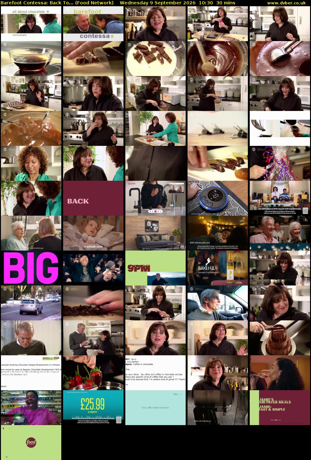Barefoot Contessa: Back To... (Food Network) Wednesday 9 September 2026 10:30 - 11:00