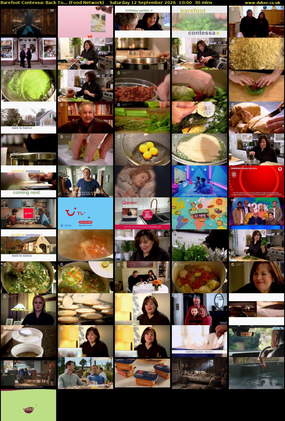 Barefoot Contessa: Back To... (Food Network) Saturday 12 September 2026 10:00 - 10:30