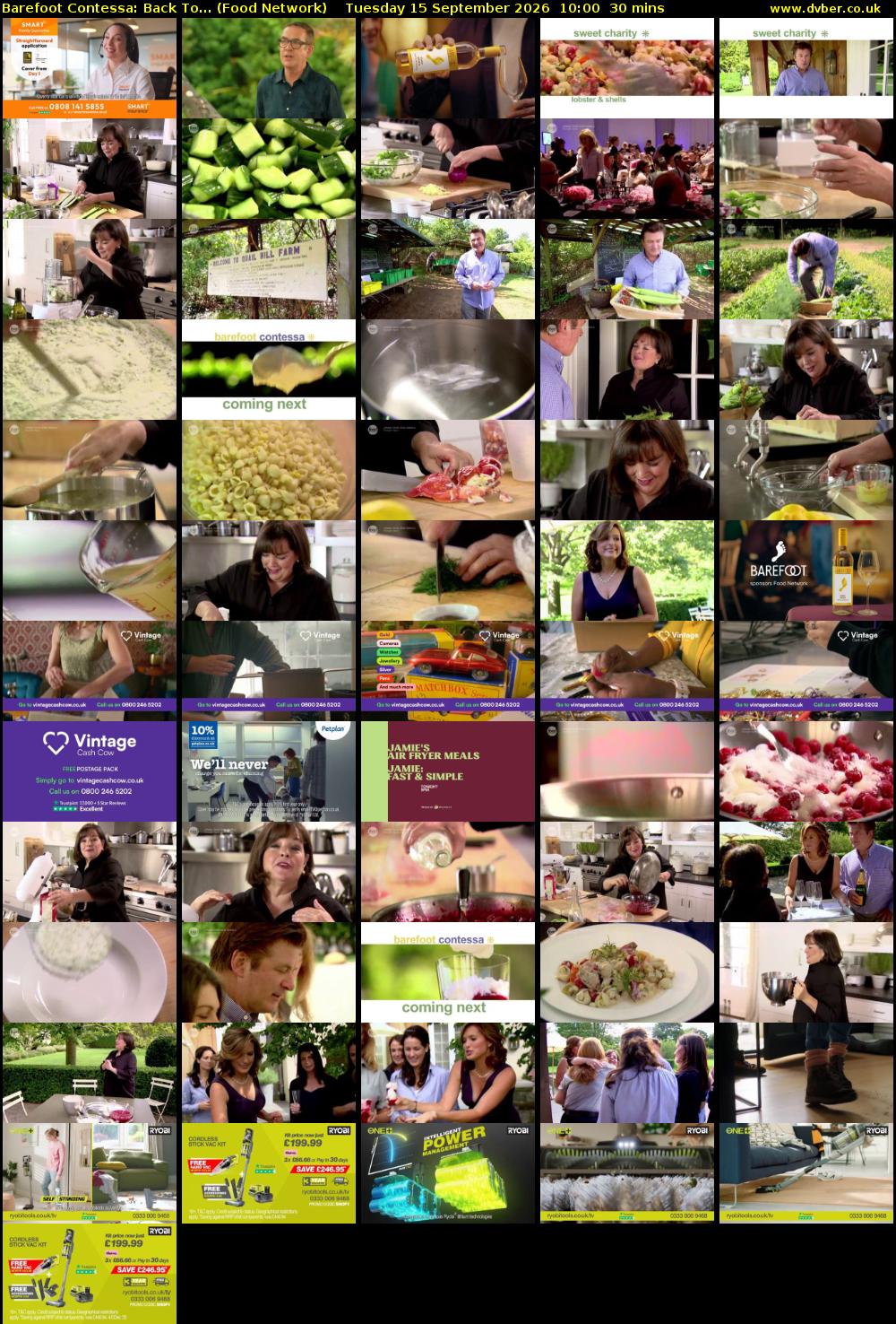Barefoot Contessa: Back To... (Food Network) Tuesday 15 September 2026 10:00 - 10:30