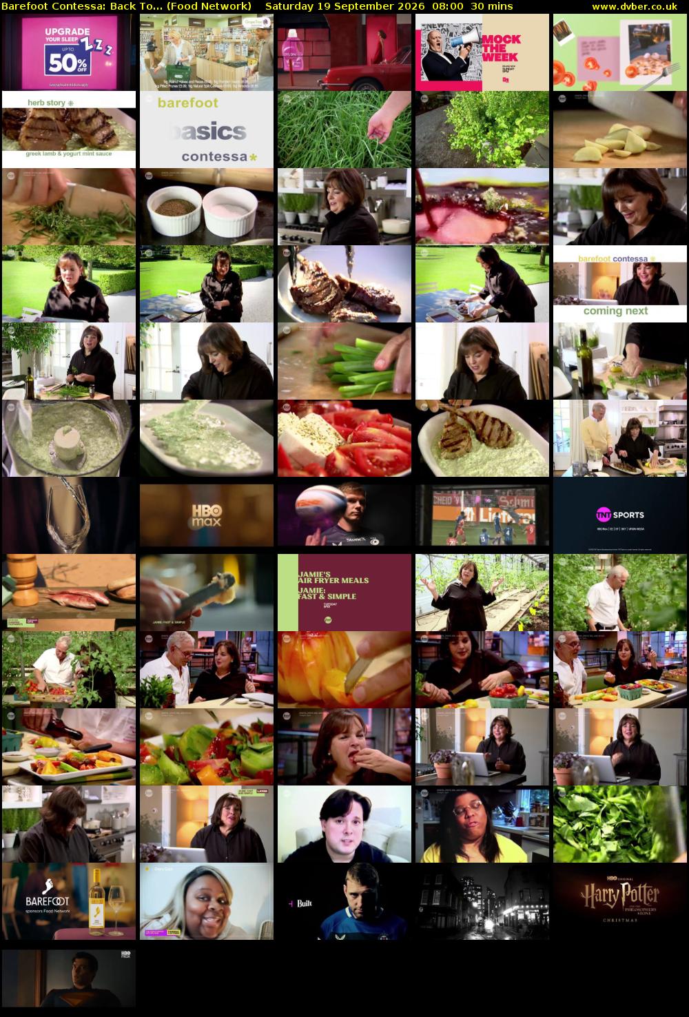 Barefoot Contessa: Back To... (Food Network) Saturday 19 September 2026 08:00 - 08:30